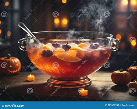 Large Punch Bowl Halloween Party Celebration Stock Image - Image of ...