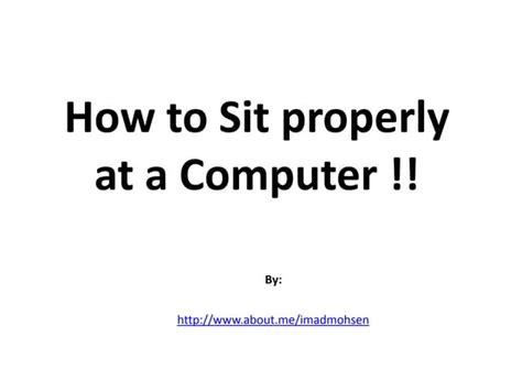 Image result for How to Sit Properly in Computer Lab