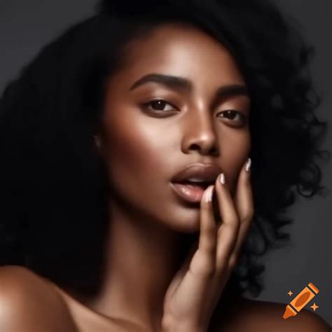 Ukrainian African American woman with curly black hair and mocha skin ...