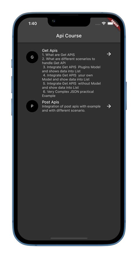 REST API in Flutter 的图像结果