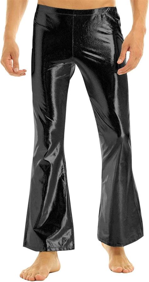 inhzoy Men's Shiny Metallic Disco Bell Bottom India | Ubuy