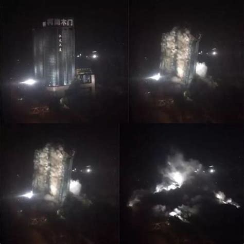 湖北荆州地标建筑投资广场大厦实施爆破拆除-新闻中心-温州网