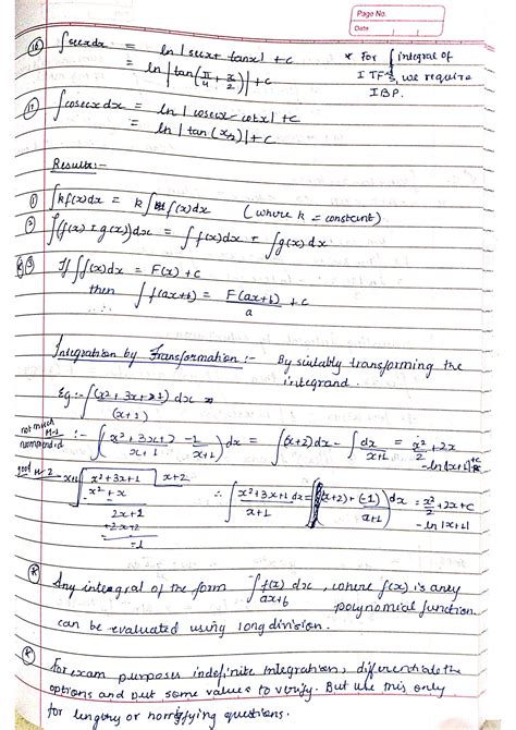 Image result for Basic Formula Indefinite Integration