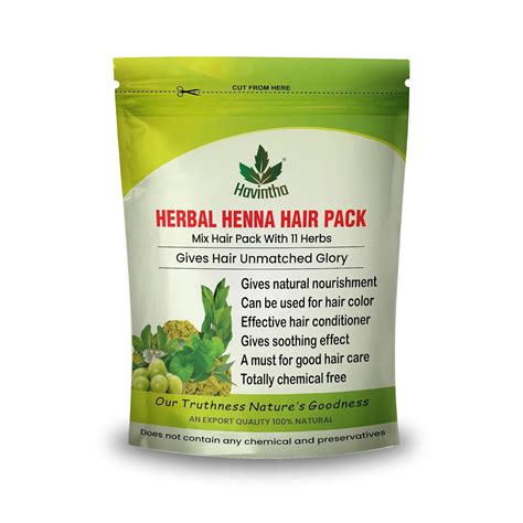 Havintha Herbal Henna Hair Pack 11 Herbs Mix Mehandi Powder | Natural ...