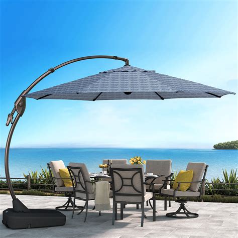 Arlmont & Co. Furio 11' Detachable Offset Patio Cantilever Umbrella ...