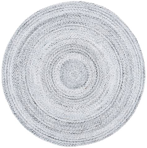 SAFAVIEH Indoor Woven Braided Aristotle Confetti Solid Silver Area Rug ...