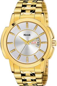 HMT HM-342-SILVER Day & Date Gold Plated (IGP) Analog Watch - For Men ...