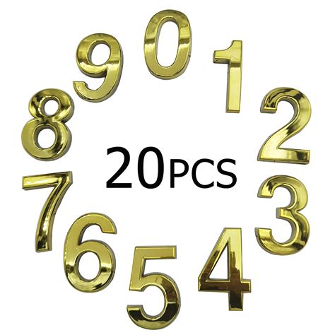Buy 20 Pieces 0 to 9 Mailbox Numbers 2 Inch Self-Adhesive Door House ...