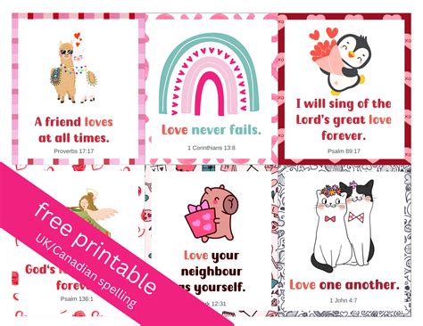 Free Printable Bible Verse Valentines - Out Upon the Waters