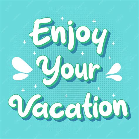 Premium Vector | Enjoy your vacation typography premium vector