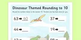 Rocket Rounding to 10 Worksheet - Year 4 Rounding Sheet