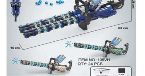 GATLING GUN GEL BLASTER WITH 2 BARREL