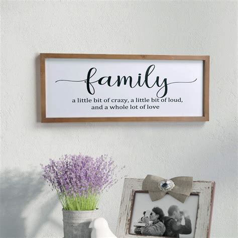 Rustic Wood Frame Farmhouse Family Wall Decor Sign for Home Decor ...