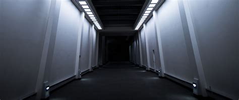 Download wallpaper 2560x1080 corridor, tunnel, backlight, light ...