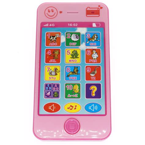 Cooplay Pink Toy Cell Phone Music Touch Screen Mobile Childy Early ...