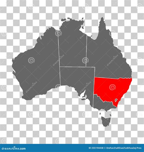 Australia Map of New South Wales Icon, Geography Blank Concept, Isolated Background Vector ... - map of australia new south wales
