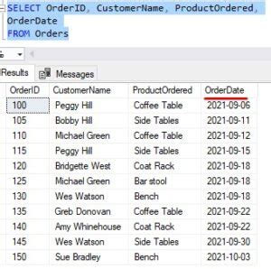 SQL DateAdd 的图像结果