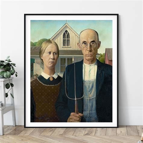 Painting Of Farmer And Wife