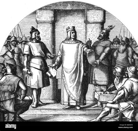 Middle Ages, Franconia, Treaty of Verdun 843, division of the Carolingian Empire to three ...