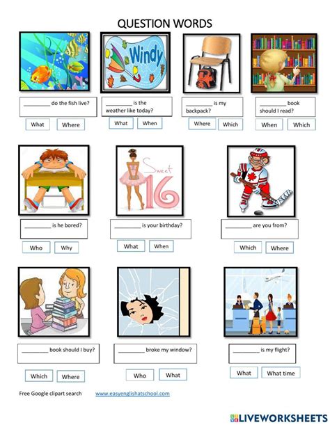 Question Words Exercise 的图像结果