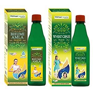 Harc Herbal Canada Bhumi Amla Juice (500ml) + Wheat Grass Juice (500ml ...