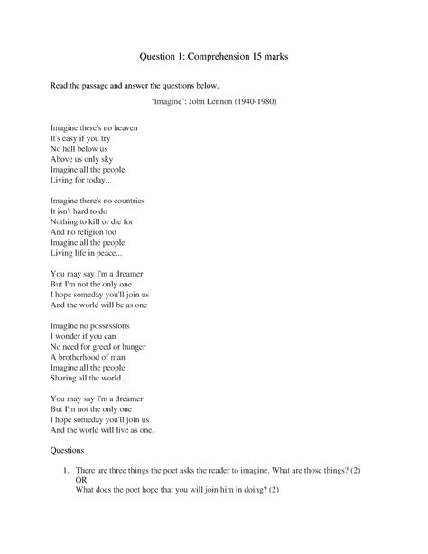 AECC model question paper final - Question 1: Comprehension 15 marks ...