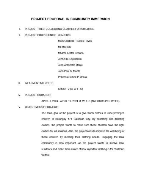 Image result for Work Immersion Project Proposal Sample