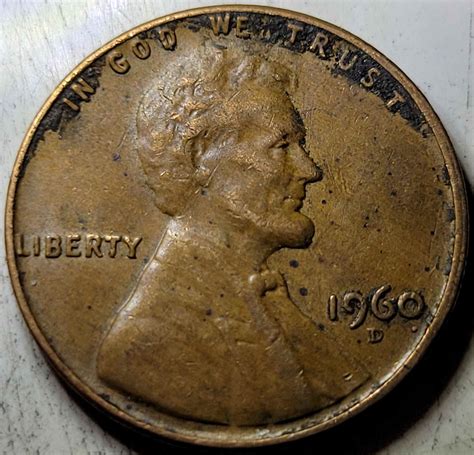 1960-D Large Date Lincoln Cent Repunched Mint Mark / RPM -001 - Coin ...