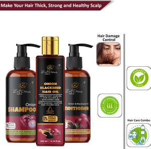 La'Decus Onion Hair Care Kit With Onion Black Seed Hair Oil ...
