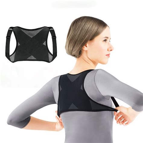 New Adjustable Posture Corrector Back Shoulder Support Belt Adult Nylon Corset Back for Women-in ...