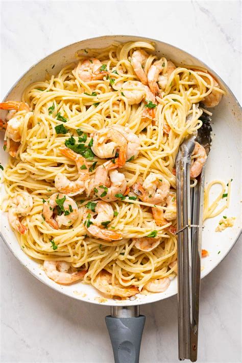 Easy Shrimp Spaghetti Recipe (30 Minutes) - iFoodReal.com