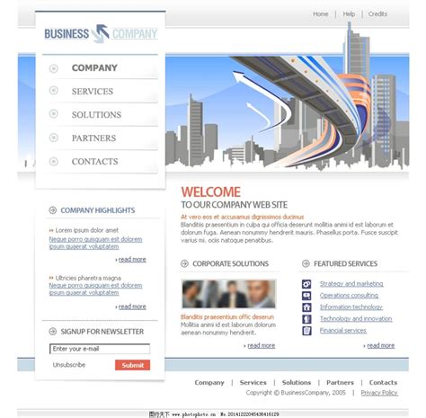 国外企业网站模板图片_艺术字体_字体-图行天下素材网