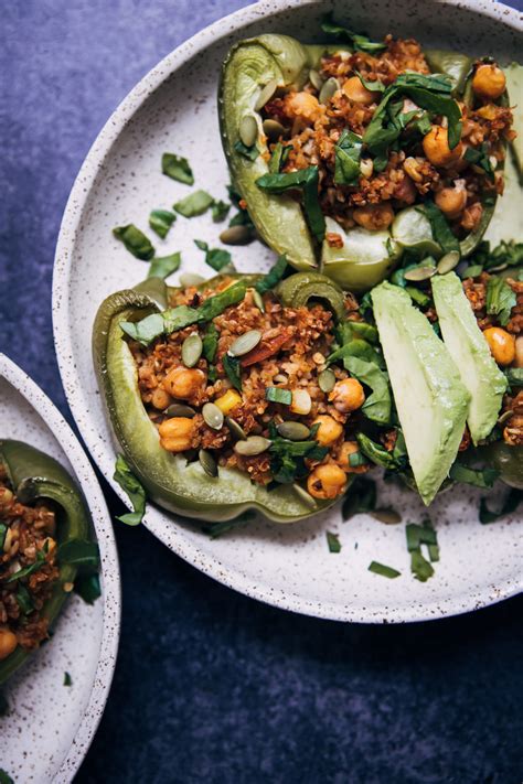 Vegan Stuffed Peppers | Well and Full