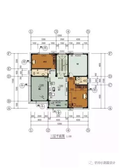 三栋8X12米四层农村小户型设计图，适合家里人口多的居住，比城里别墅还好看！_盖房知识_图纸之家