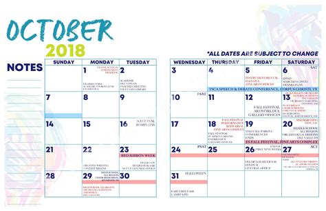 2018 - 2019 YISD Fine Arts Calendar | Ysleta Independent School ...