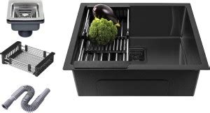 MIGSA HANDMADE KITCHEN SINK 24" X 18" X 10" INCH SINGLE BOWL SOUND ...