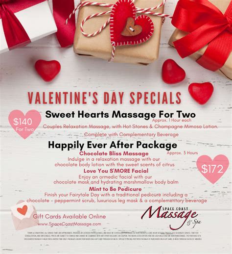 Valentine's Day Spa Specials for Two at Space Coast Massage