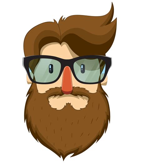 Beard Man Moustache Clip art - Bearded man with glasses png download ...