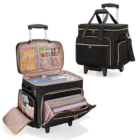 Prokva Rolling Teacher Bag, Rolling Tote Bag for Teacher with Wheels ...