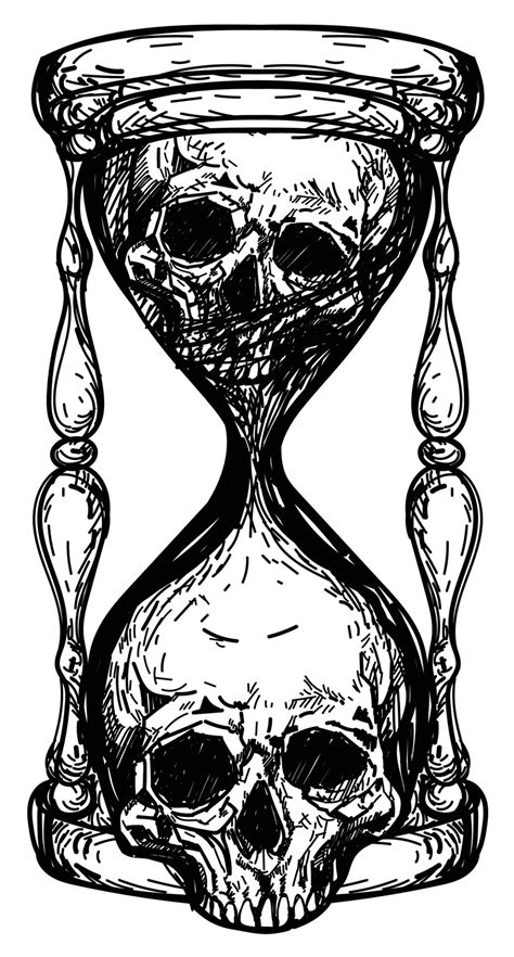 Skeleton Hourglass Tattoo
