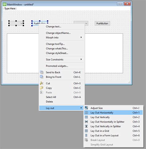 PyQt5 Designer Layout 的图像结果