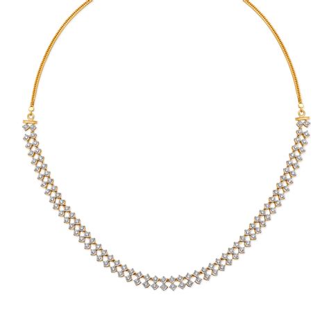 Timeless Diamond Necklace Set in Yellow and White Gold