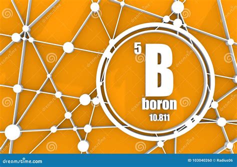 Boron Chemical Symbol As In The Periodic Table Royalty-Free Cartoon ...