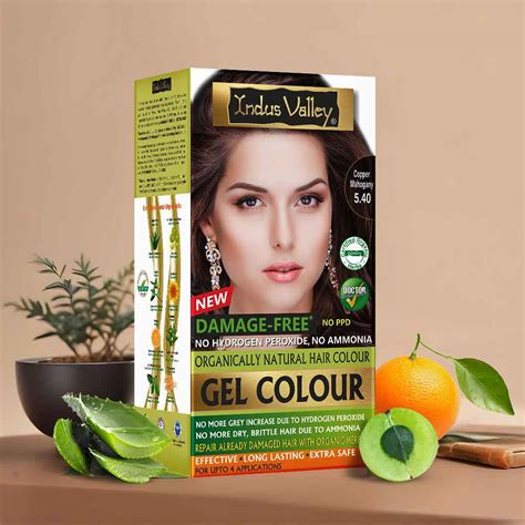 Indus Valley Damage Free Gel Hair Colour - Copper Mahogany 5.40