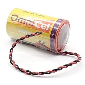 OmniCel ER34615 3.6V 19Ah Size D Lithium Battery with Wire Leads ...