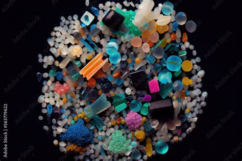 Microplastics Micro Plastics, Under Microscope, Close-up image, Macro ...