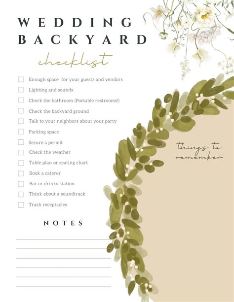 Backyard Wedding Checklist 的图像结果