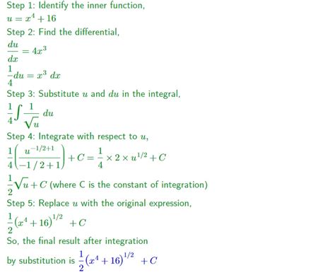 Substitution Rule Integration 的图像结果