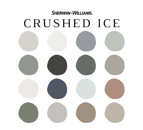 Sherwin Williams CRUSHED ICE Color Palette - NISH
