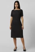 Buy Women Black Textured Knee Length Formal Dress Online - 39823890 ...